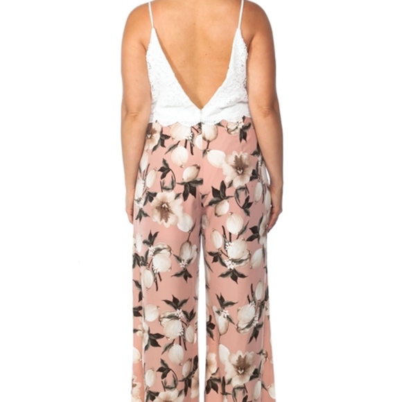 CARMEN LACE FLORAL JUMPSUIT - Picture 3 of 8